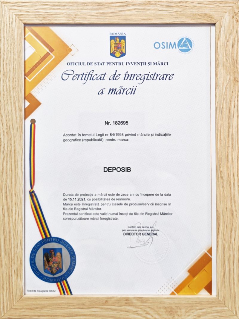 Brandul Deposib este Inregistrat la OSIM